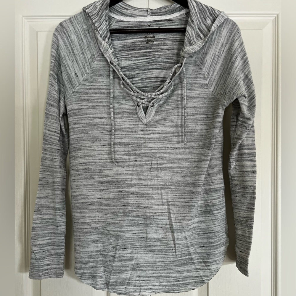 American Eagle Front Tie Hoodie
